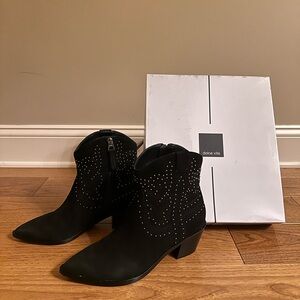 Dolce Vita Black Nubuck Solow Stud Boots